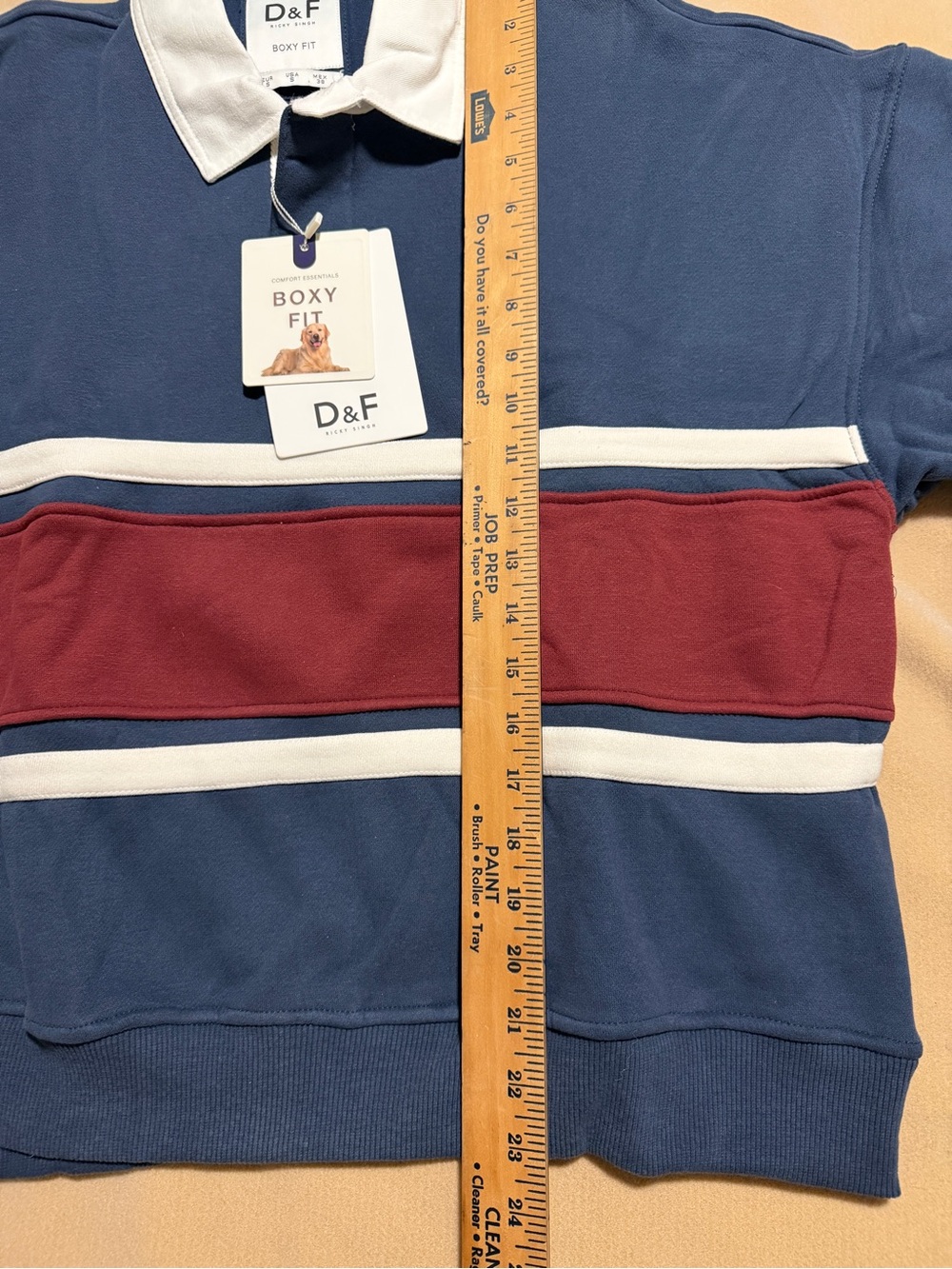 D&F Ricky Singh Mens Multicolor Long Sleeve Boxy Fit Rugby Size Small - Picture 4 of 13